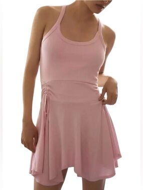 Anthropologie Daily Practice Half Pipe Mini Dress Pink Size Medium NWT